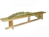 Скамейка детская деревянная гимнастическая 2,5м (деревянные ножки)
