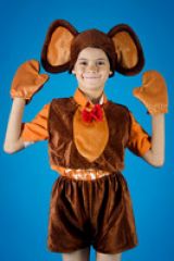 Детский карнавальный костюм "Ушастик" трикотаж