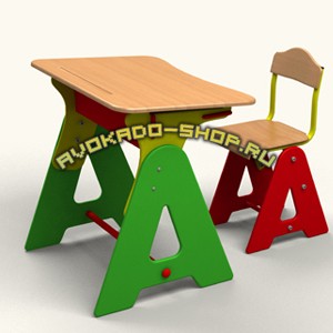Стол  -  парта и стул детский регулируемый  "АЗБУКА"