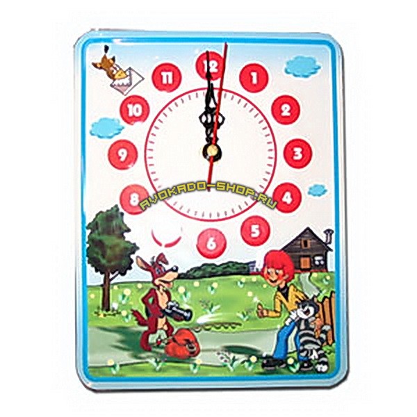 Часы настенные детские фигурные с лазерной резкой картинок "Простоквашино"