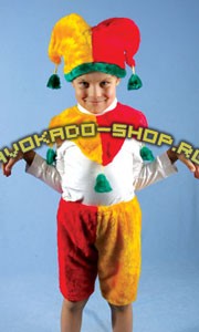 Детский карнавальный костюм  "Петрушка"