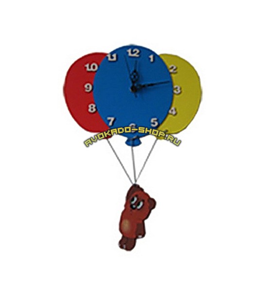 Часы настенные детские фигурные с лазерной резкой картинок "Винни-Пух"
